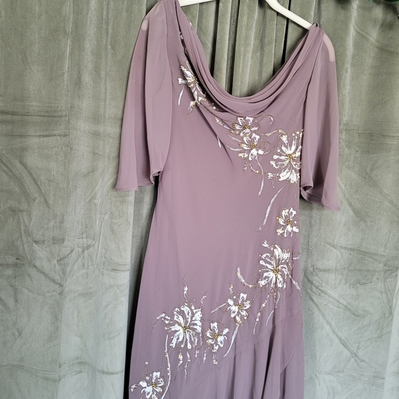 y2k Fairy Boho Regency Whismy Off The Shoulder Brown Embriodered Cocktail Dress - Picture 12 of 16